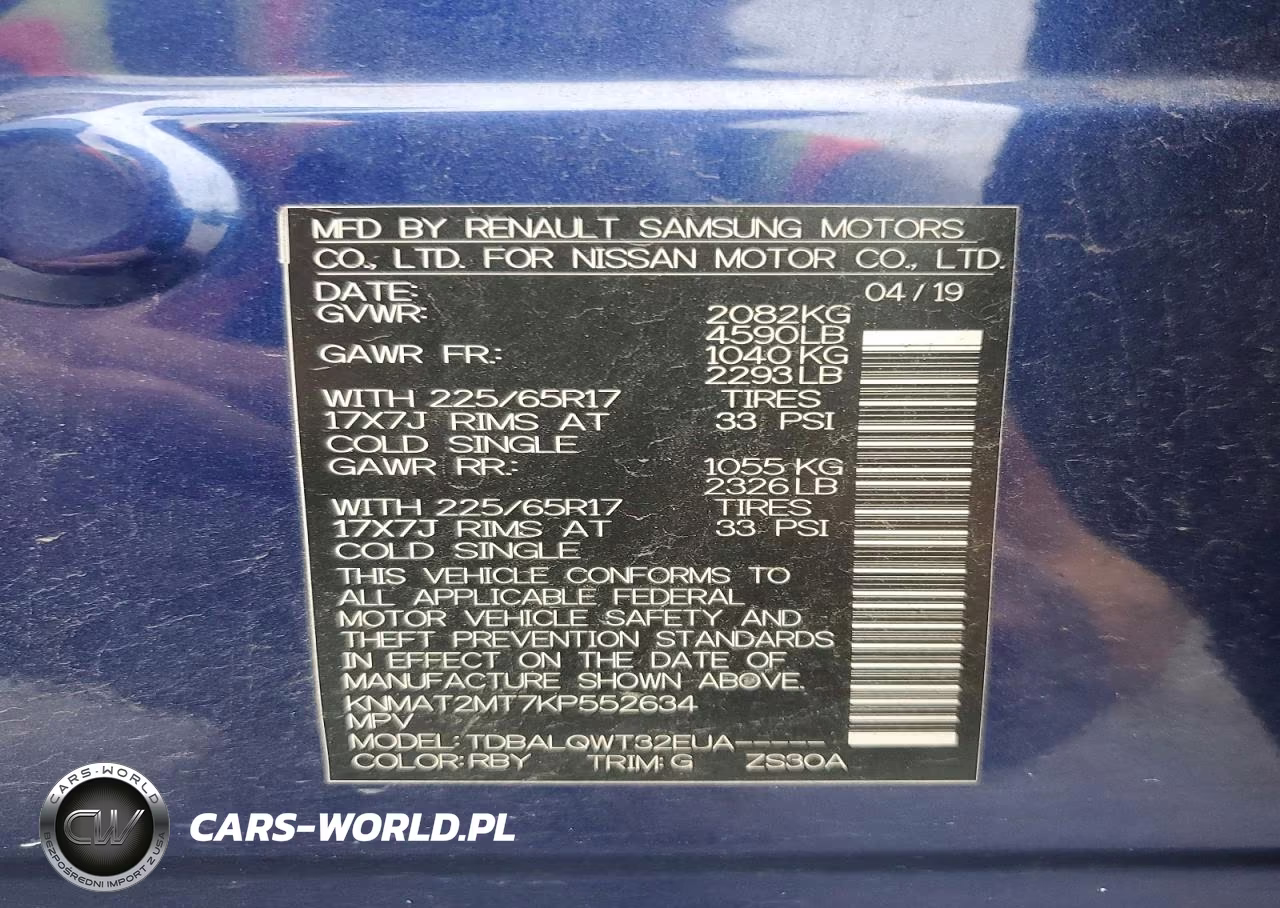 2019 Nissan Rogue Sv VIN:KNMAT2MT7KP552634 - 13