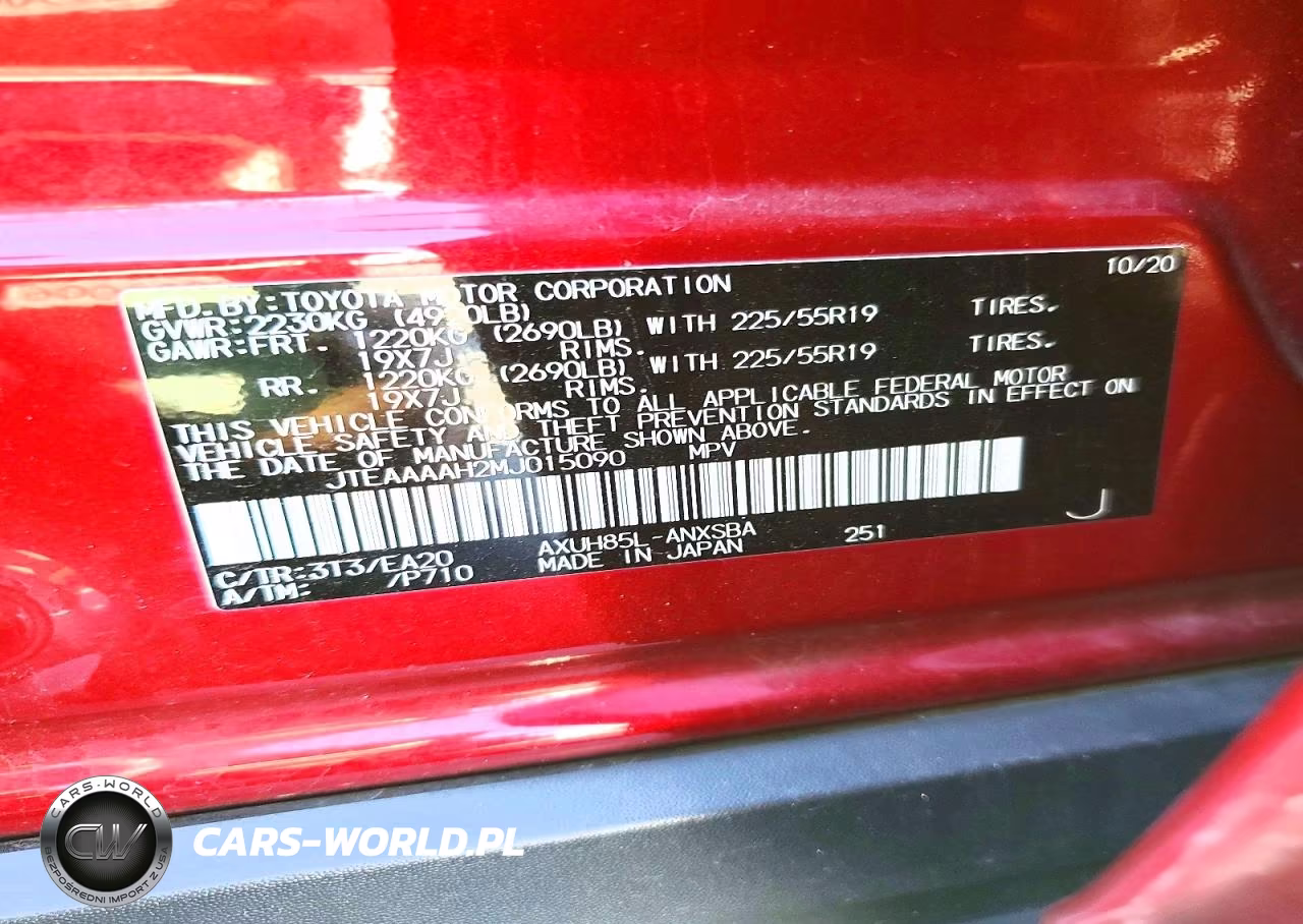 2021 Toyota Venza Limited VIN:JTEAAAAH2MJ015090 - 13