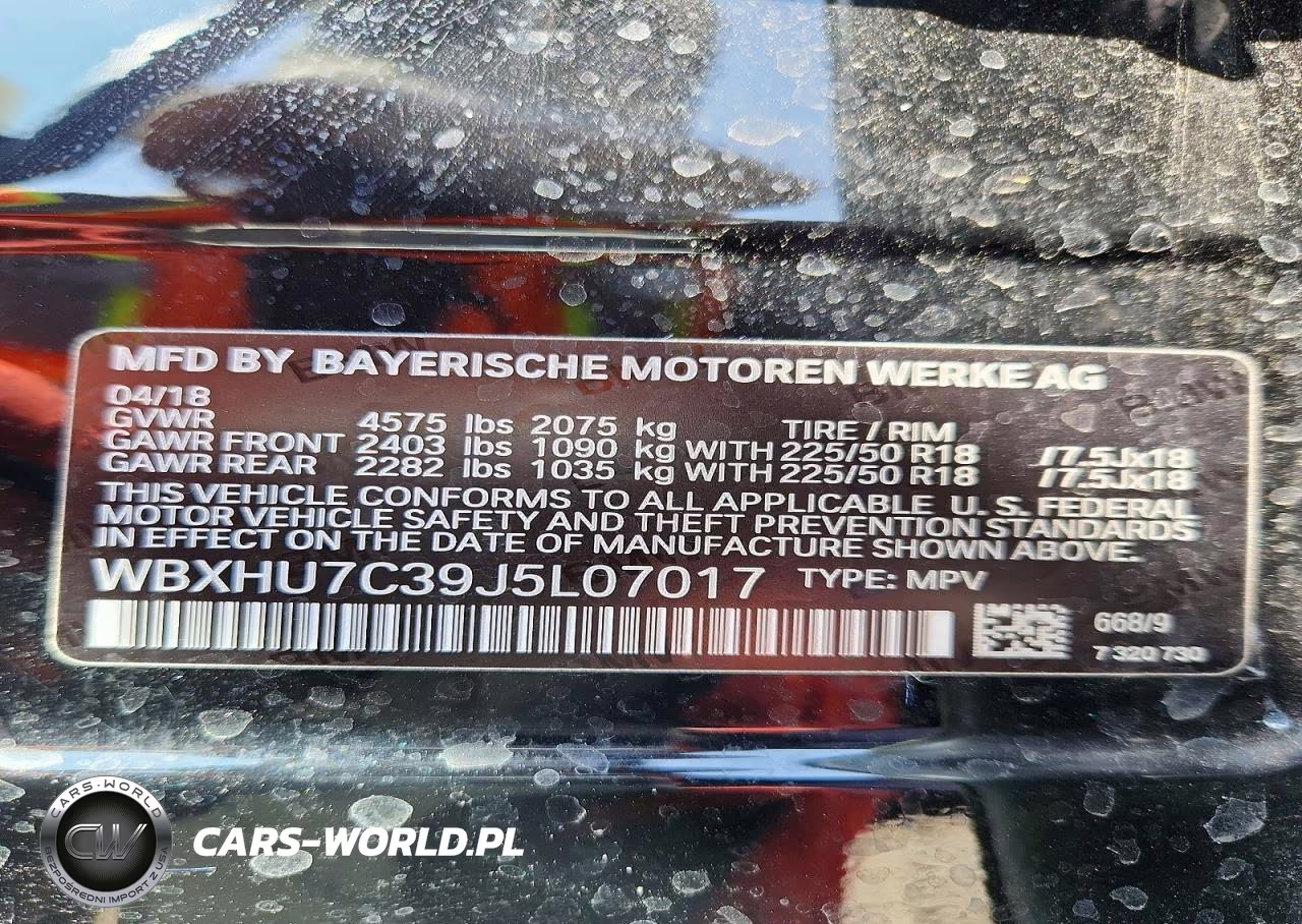2018 BMW X1 Sdrive28I VIN:WBXHU7C39J5L07017 - 14