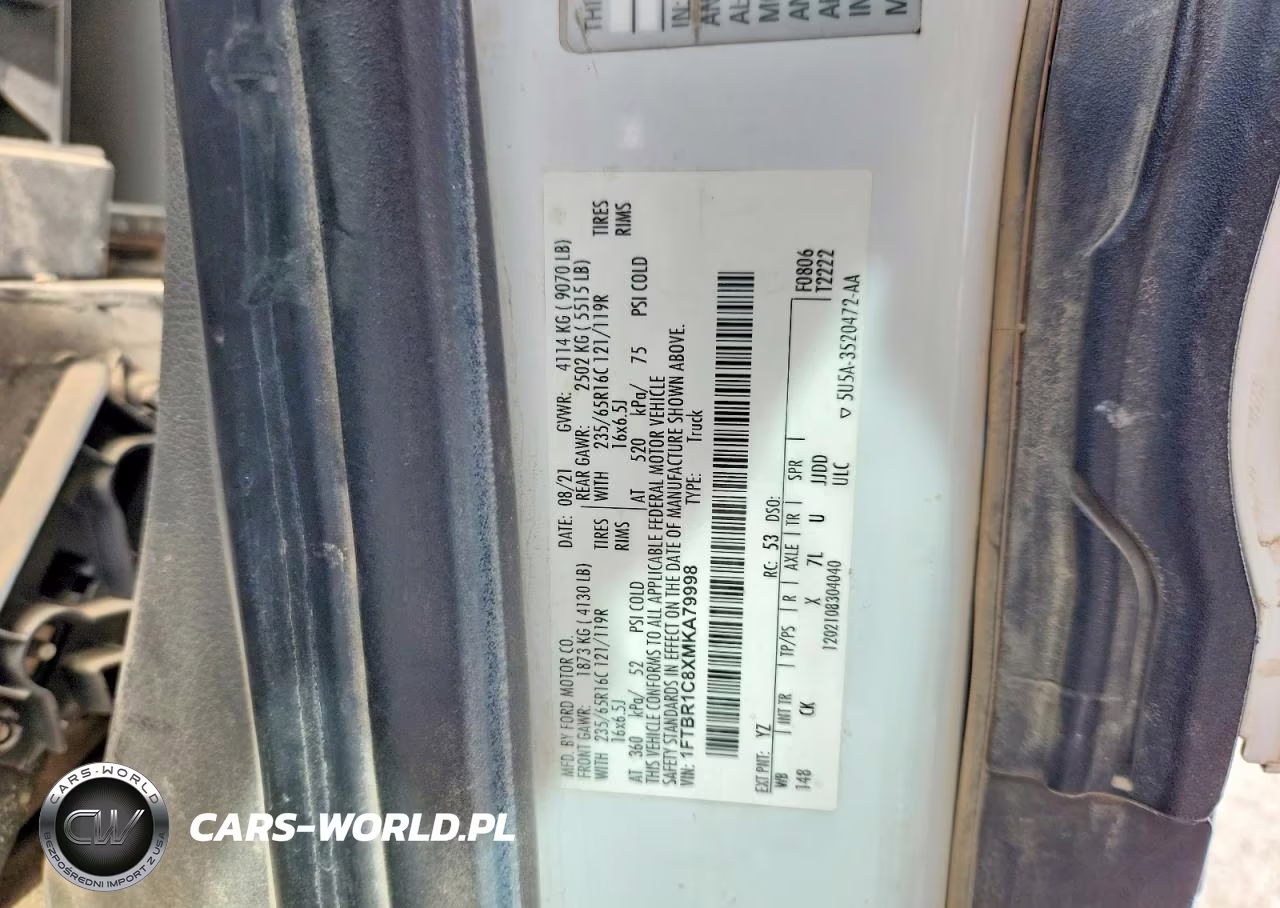 2021 Ford Transit 250 Delivery Van VIN:1FTBR1C8XMKA79998 - 13