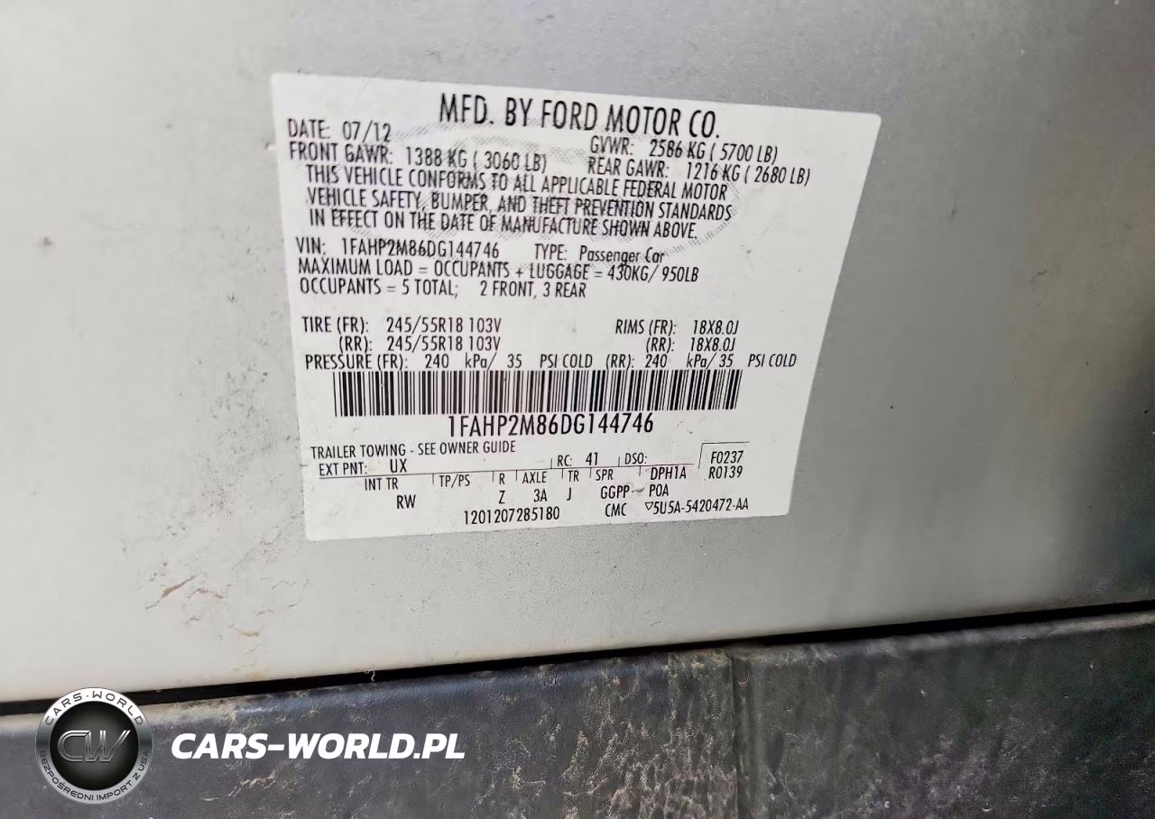 2013 Ford Taurus Police Interceptor VIN:1FAHP2M86DG144746 - 13