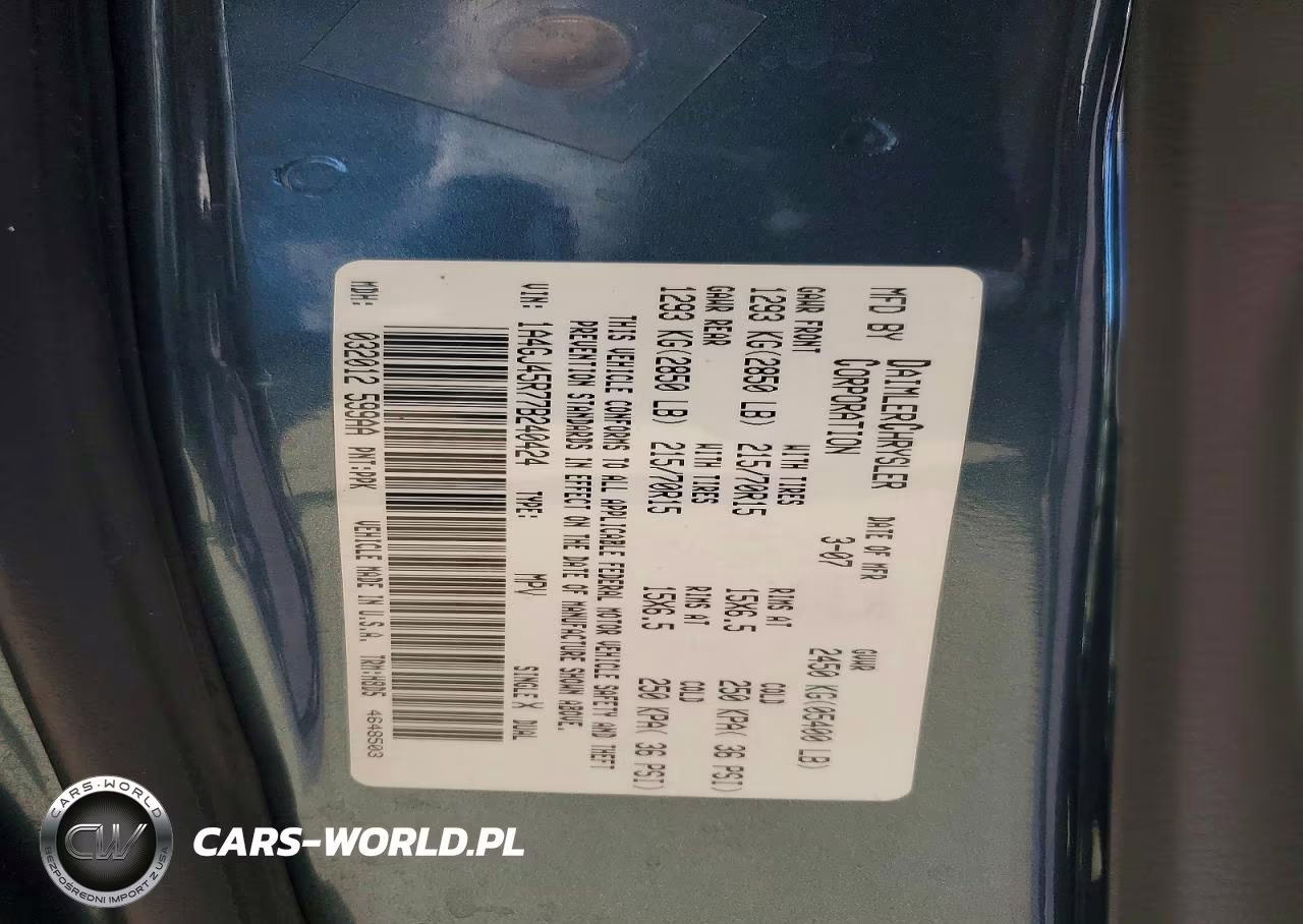2007 Chrysler Town & Country Lx VIN:1A4GJ45R77B240424 - 13
