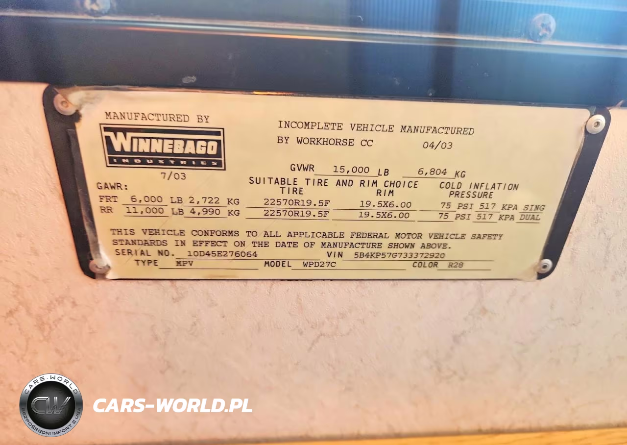 2004 Winnebago Sightseer Rv VIN:5B4KP57G733372920 - 10