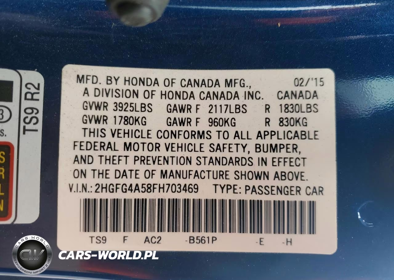 2015 Honda Civic Si VIN:2HGFG4A58FH703469 - 12
