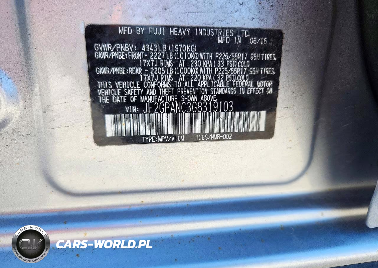 2016 Subaru Crosstrek Limited VIN:JF2GPANC3G8319103 - 13