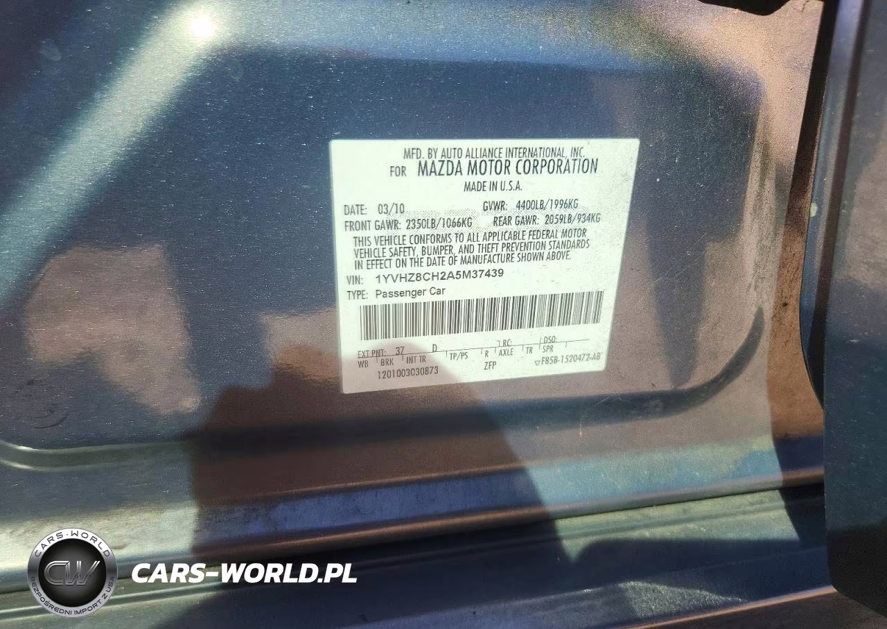 2010 Mazda 6 I VIN:1YVHZ8CH2A5M37439 - 13