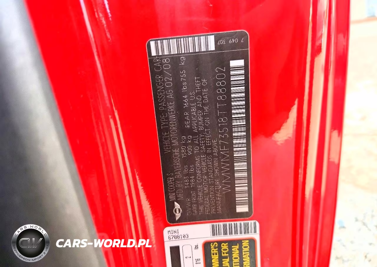 2008 Mini Cooper S VIN:WMWMF73518TT88802 - 13