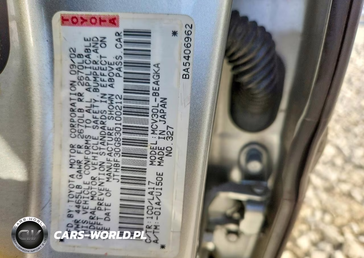 2003 Lexus Es 300 VIN:JTHBF30G830100212 - 12