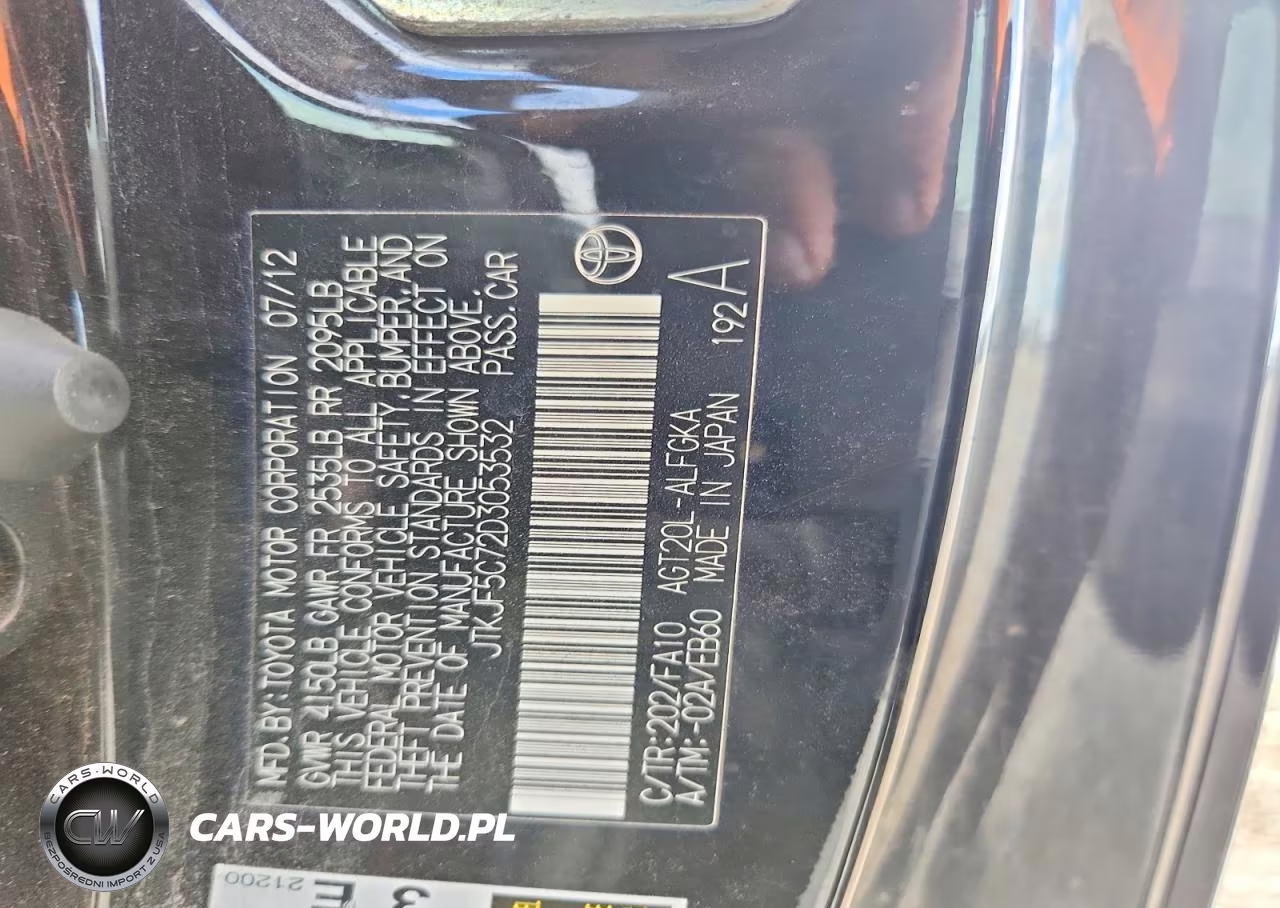 2013 Scion Tc Base VIN:JTKJF5C72D3053532 - 13