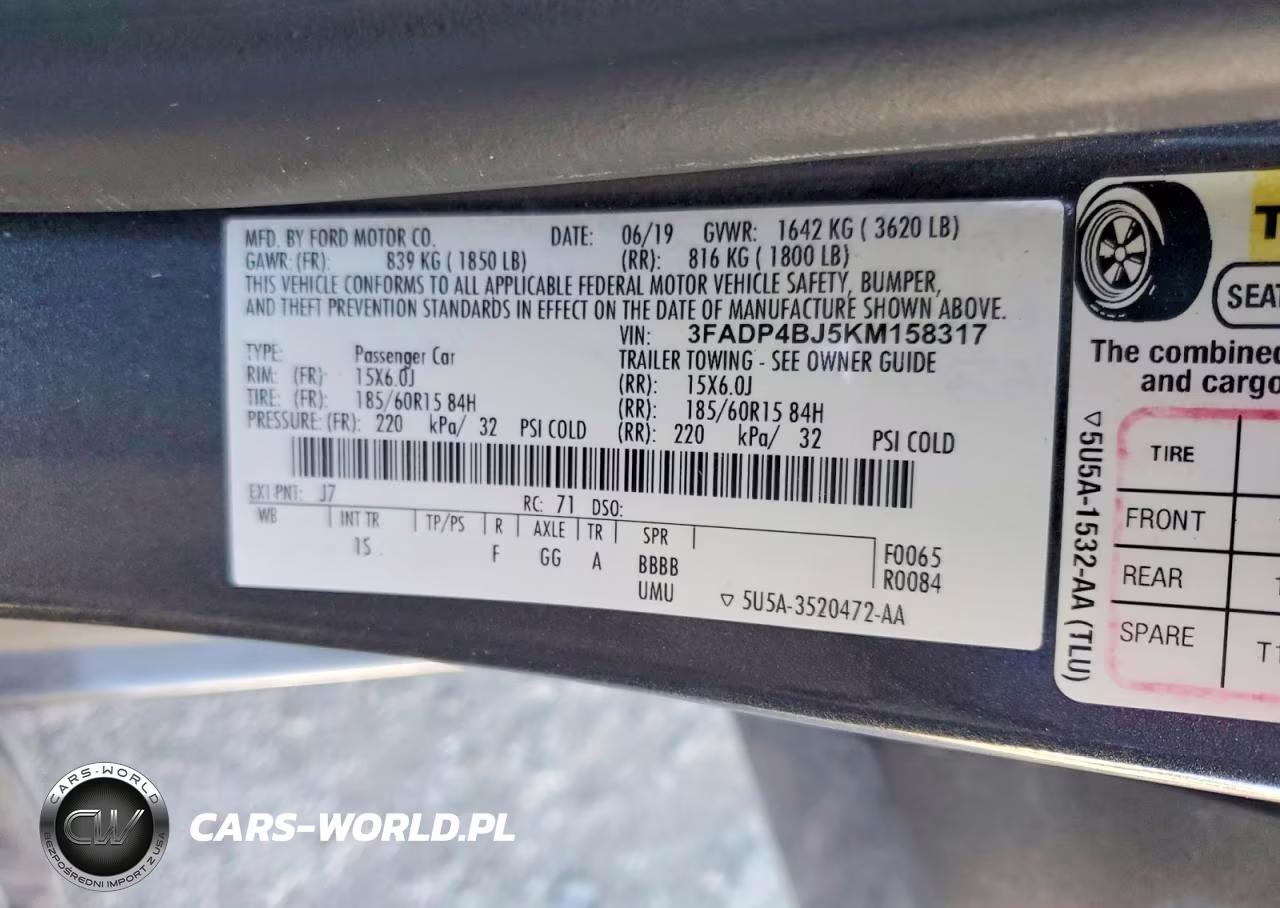 2019 Ford Fiesta Se VIN:3FADP4BJ5KM158317 - 12