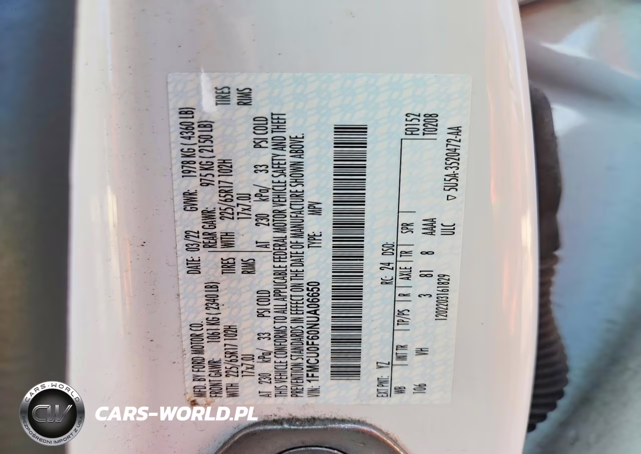 2022 Ford Escape S VIN:1FMCU0F60NUA06650 - 13