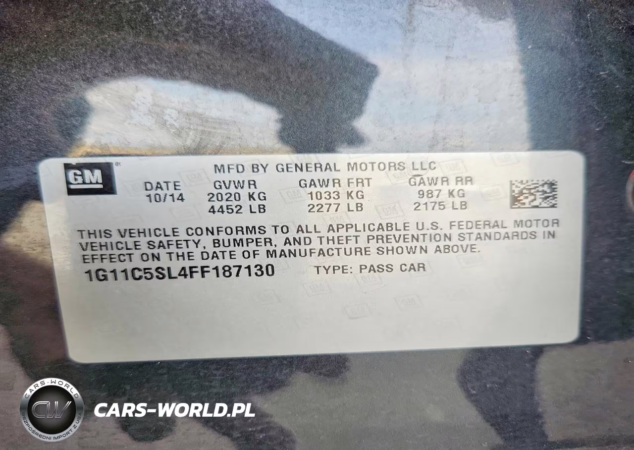 2015 Chevrolet Malibu 1Lt VIN:1G11C5SL4FF187130 - 12