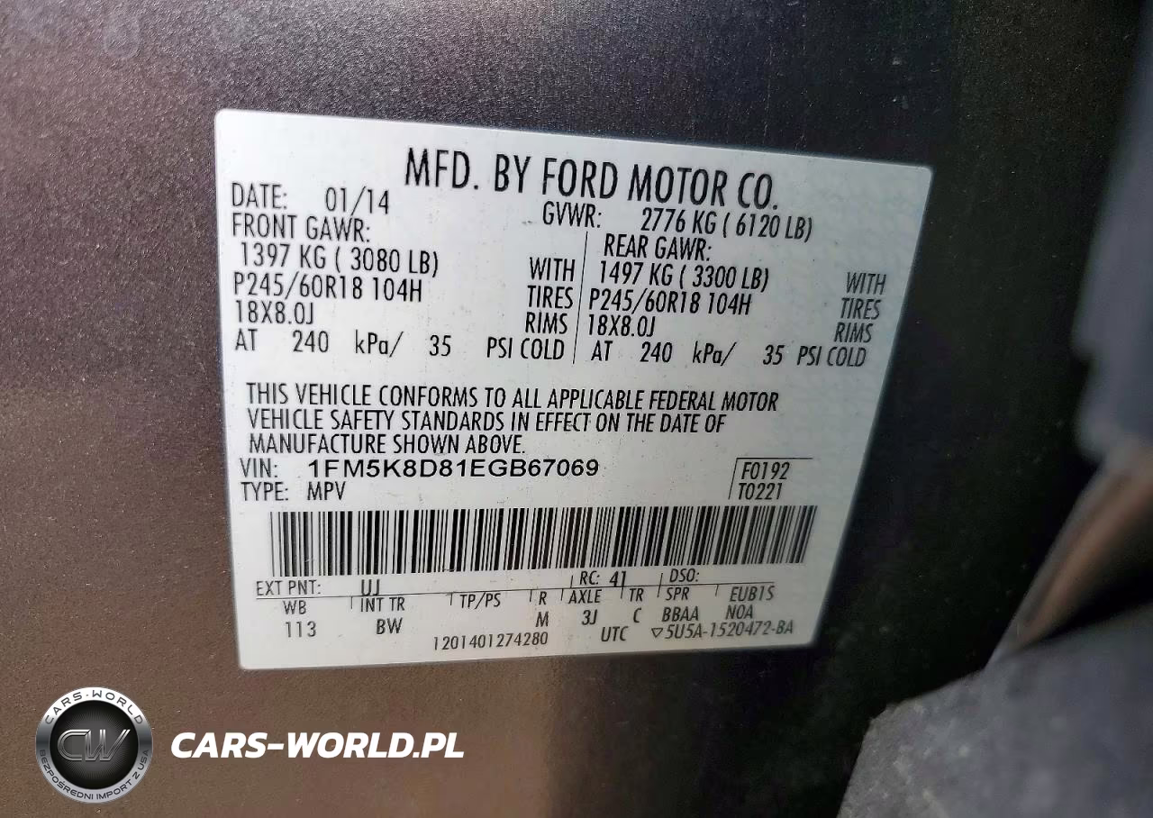 2014 Ford Explorer Xlt VIN:1FM5K8D81EGB67069 - 13