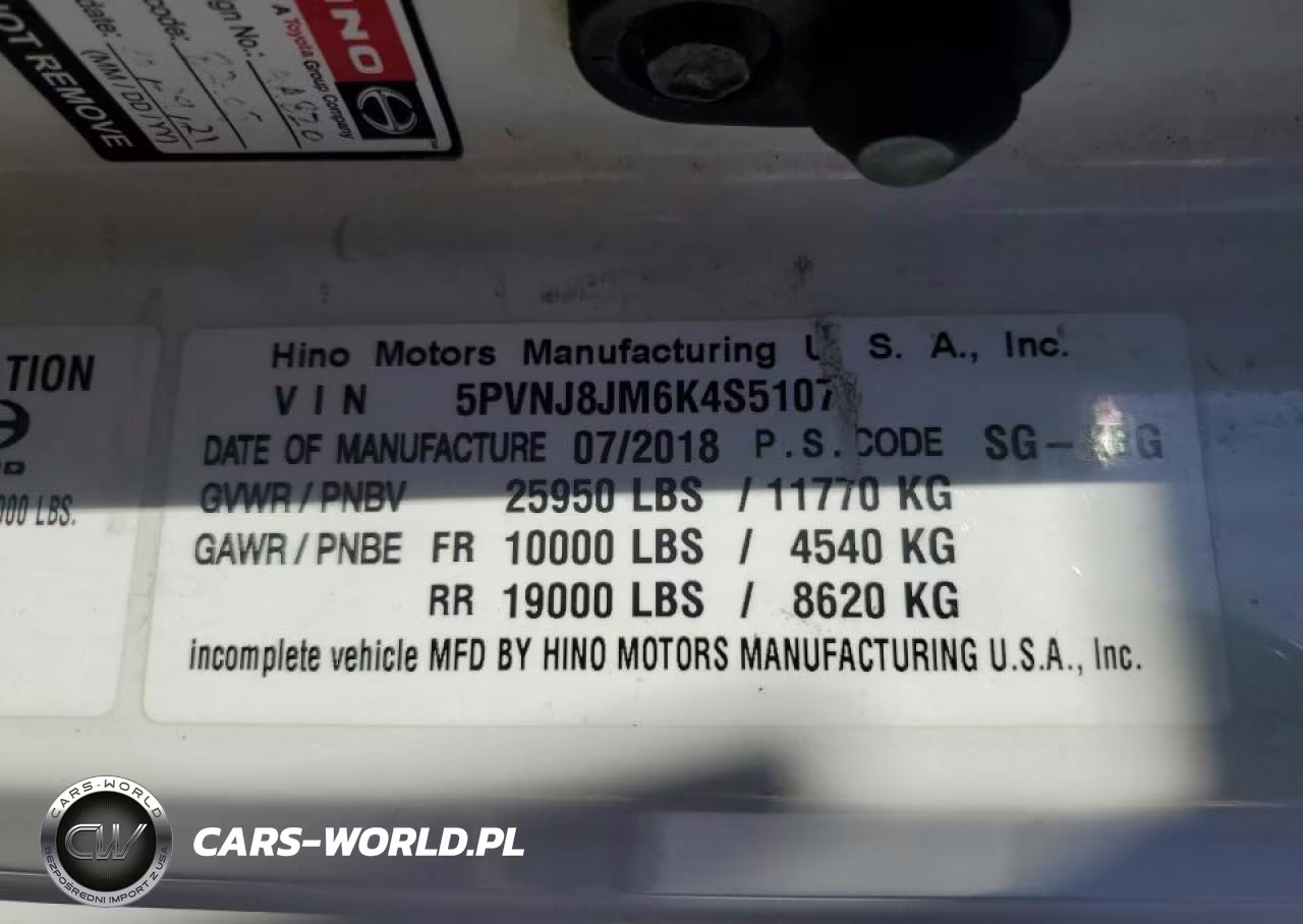 2019 Hino 258-268 Refrigerated Box Truck VIN:5PVNJ8JM6K4S51071 - 10