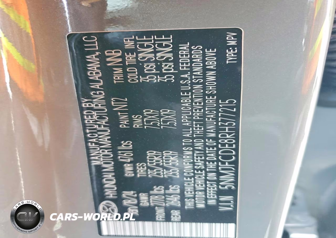 2024 Hyundai Tucson Sel VIN:5NMJFCDE8RH377215 - 13