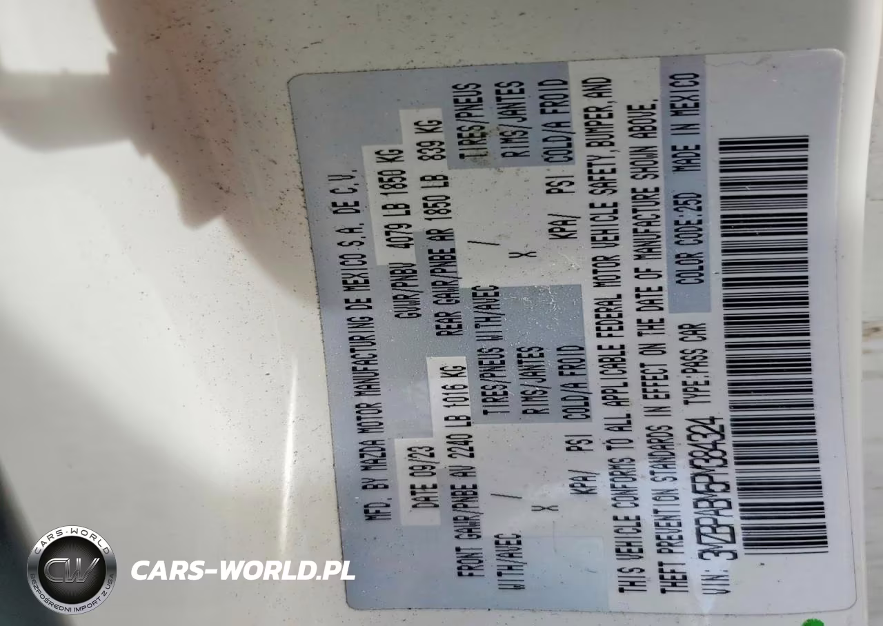 2023 Mazda 3 Select VIN:3MZBPABM5PM384324 - 12