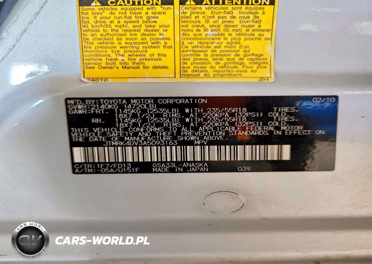 2010 Toyota Rav4 Sport VIN:JTMRK4DV3A5093163 - 12