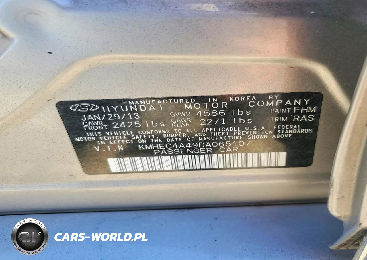 2013 Hyundai Sonata Hybrid VIN:KMHEC4A49DA065107 - 12