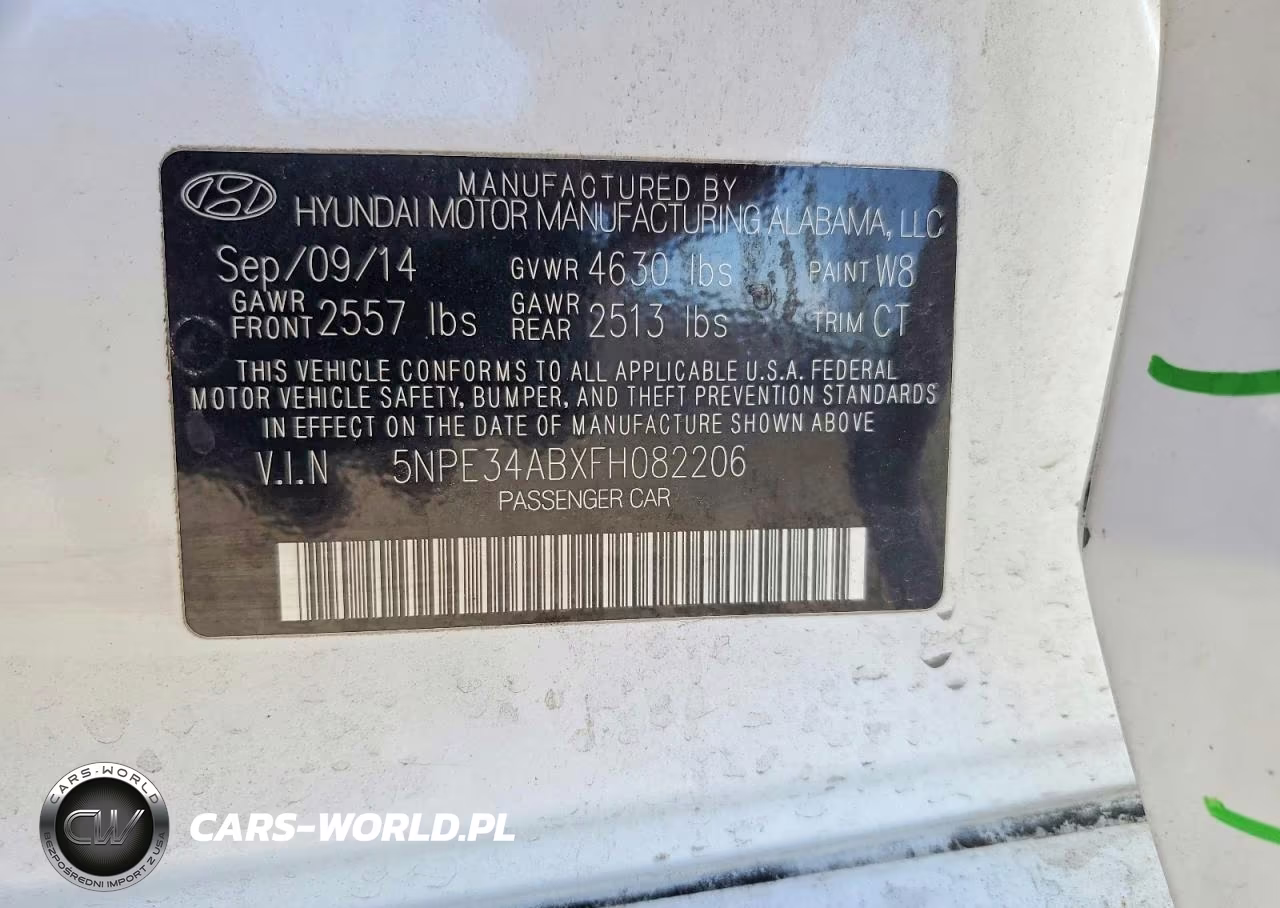2015 Hyundai Sonata Sport 2.0T VIN:5NPE34ABXFH082206 - 12
