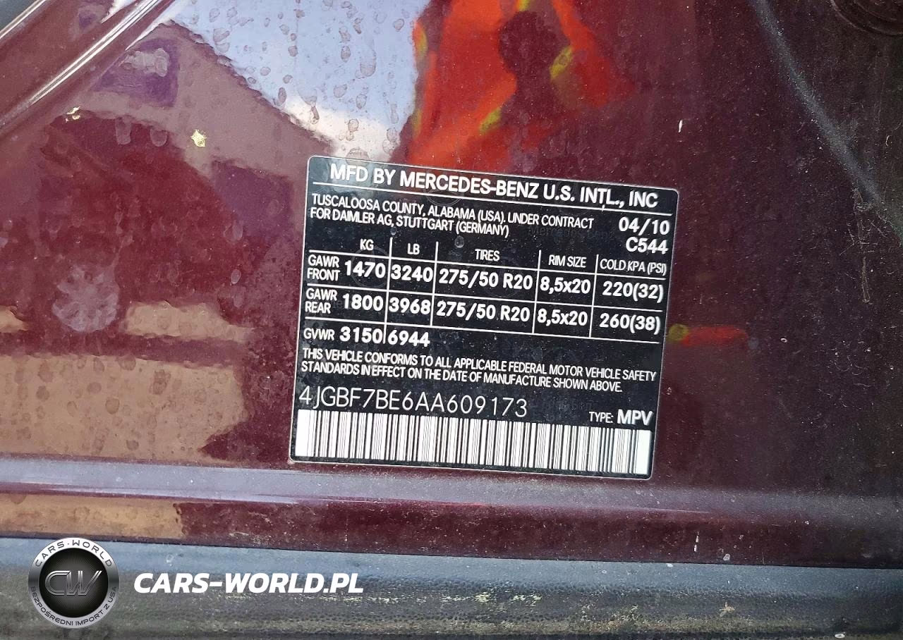 2010 Mercedes-Benz Gl 450 4Matic VIN:4JGBF7BE6AA609173 - 13
