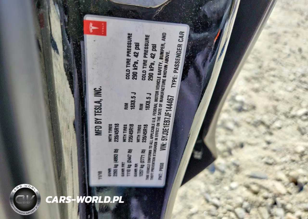 2018 Tesla Model 3 VIN:5YJ3E1EB7JF144467 - 12