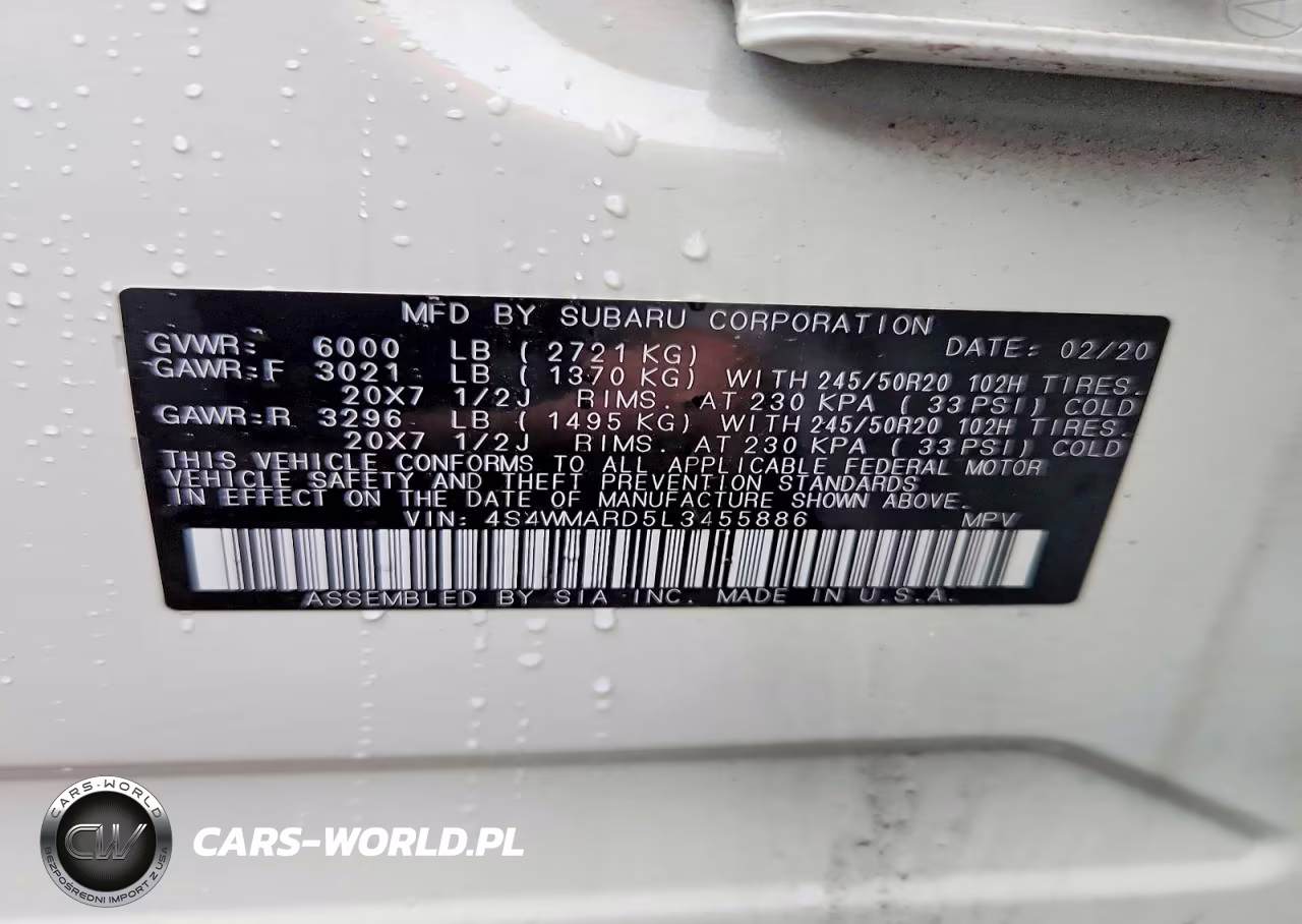 2020 Subaru Ascent Touring VIN:4S4WMARD5L3455886 - 12