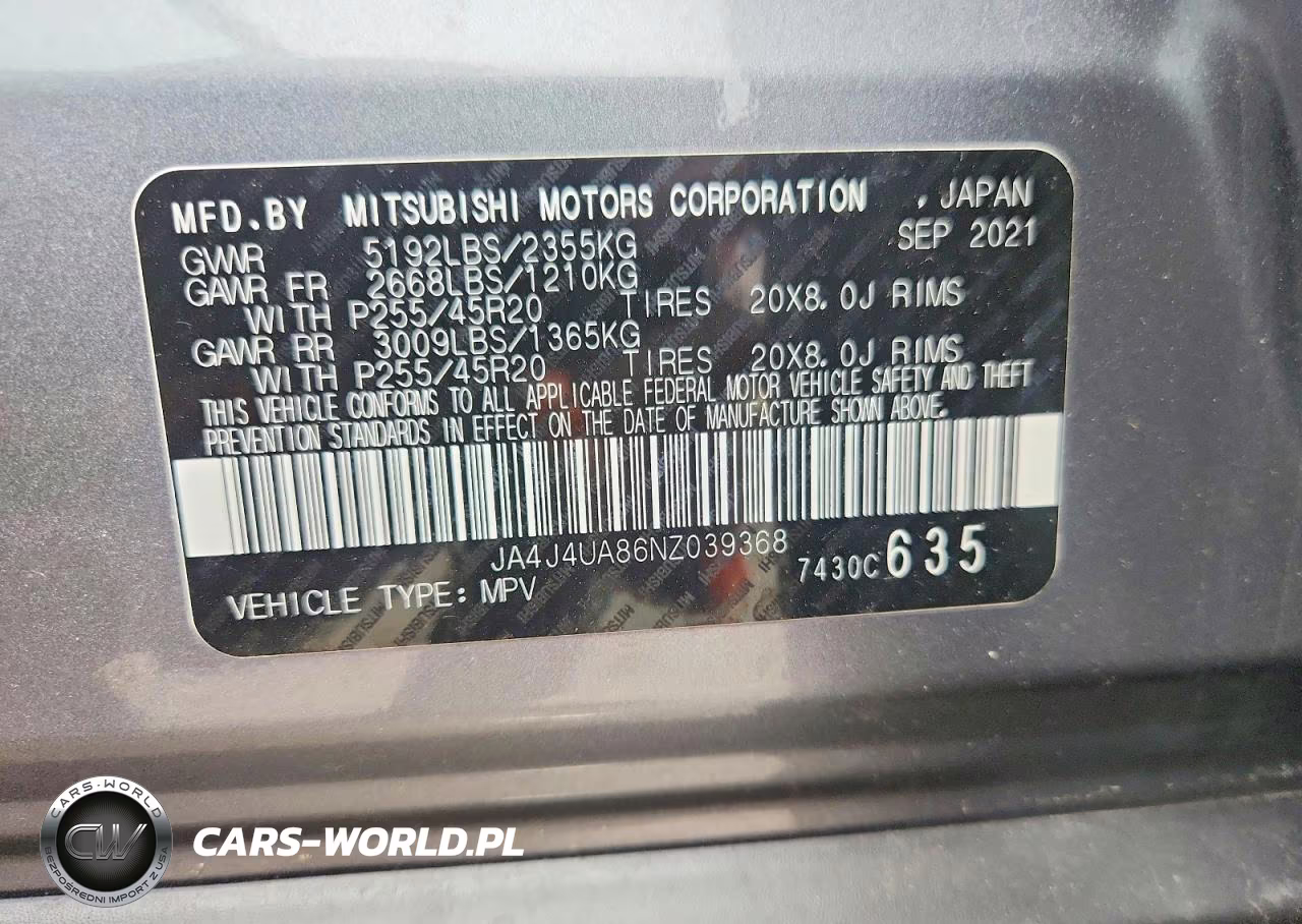 2022 Mitsubishi Outlander Se VIN:JA4J4UA86NZ039368 - 14