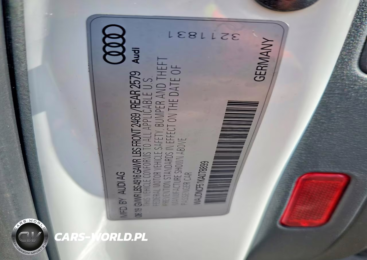 2019 Audi A5 Premium S Line VIN:WAUDNCF51KA078899 - 13