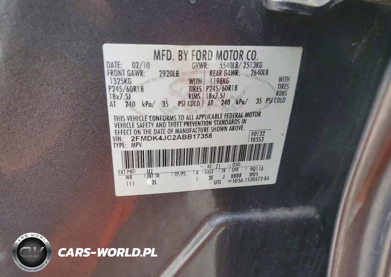 2010 Ford Edge Sel VIN:2FMDK4JC2ABB17358 - 13