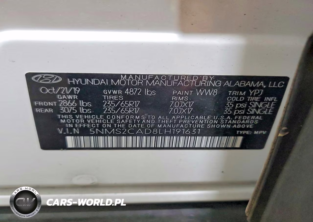 2020 Hyundai Santa Fe Se VIN:5NMS2CAD8LH191631 - 13