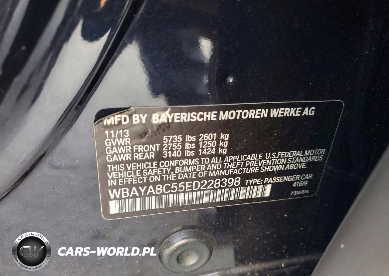 2014 BMW 750 I VIN:WBAYA8C55ED228398 - 12