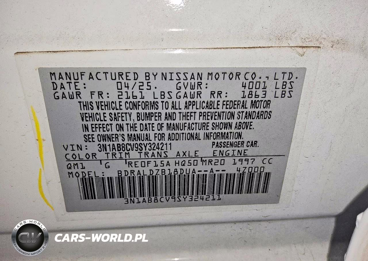 2025 Nissan Sentra Sv VIN:3N1AB8CV9SY324211 - 12