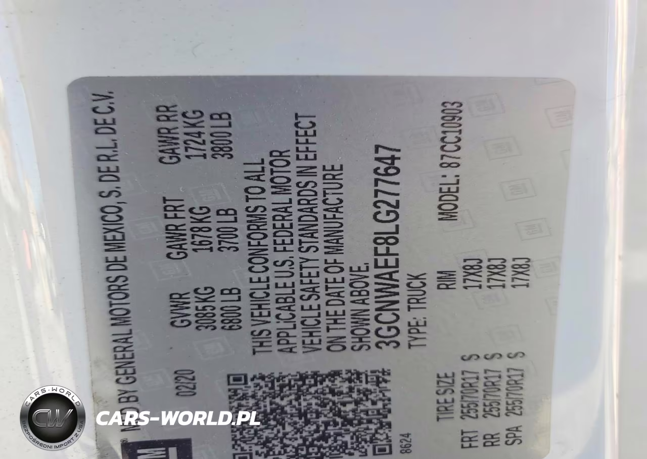 2020 Chevrolet Silverado C1500 VIN:3GCNWAEF8LG277647 - 12