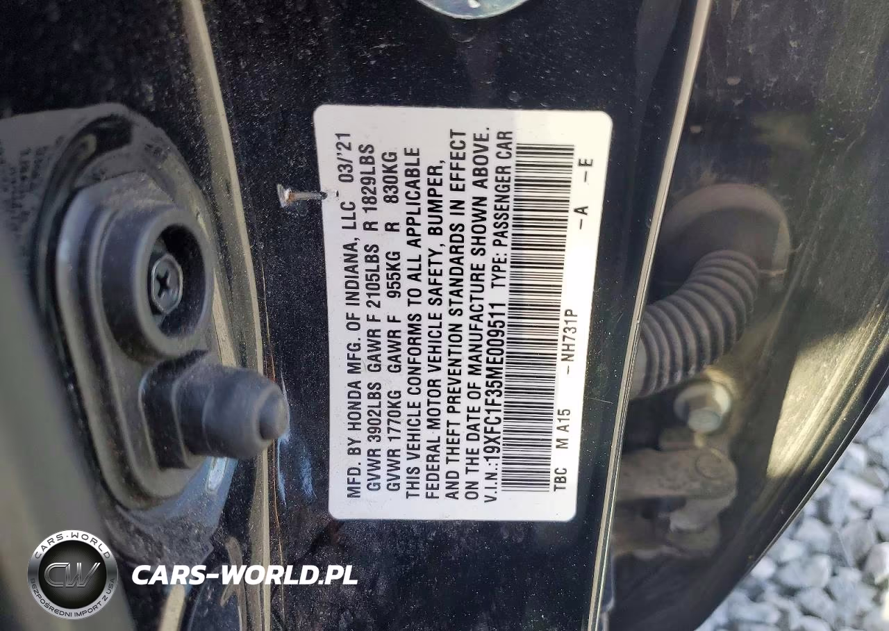 2021 Honda Civic Ex VIN:19XFC1F35ME009511 - 13