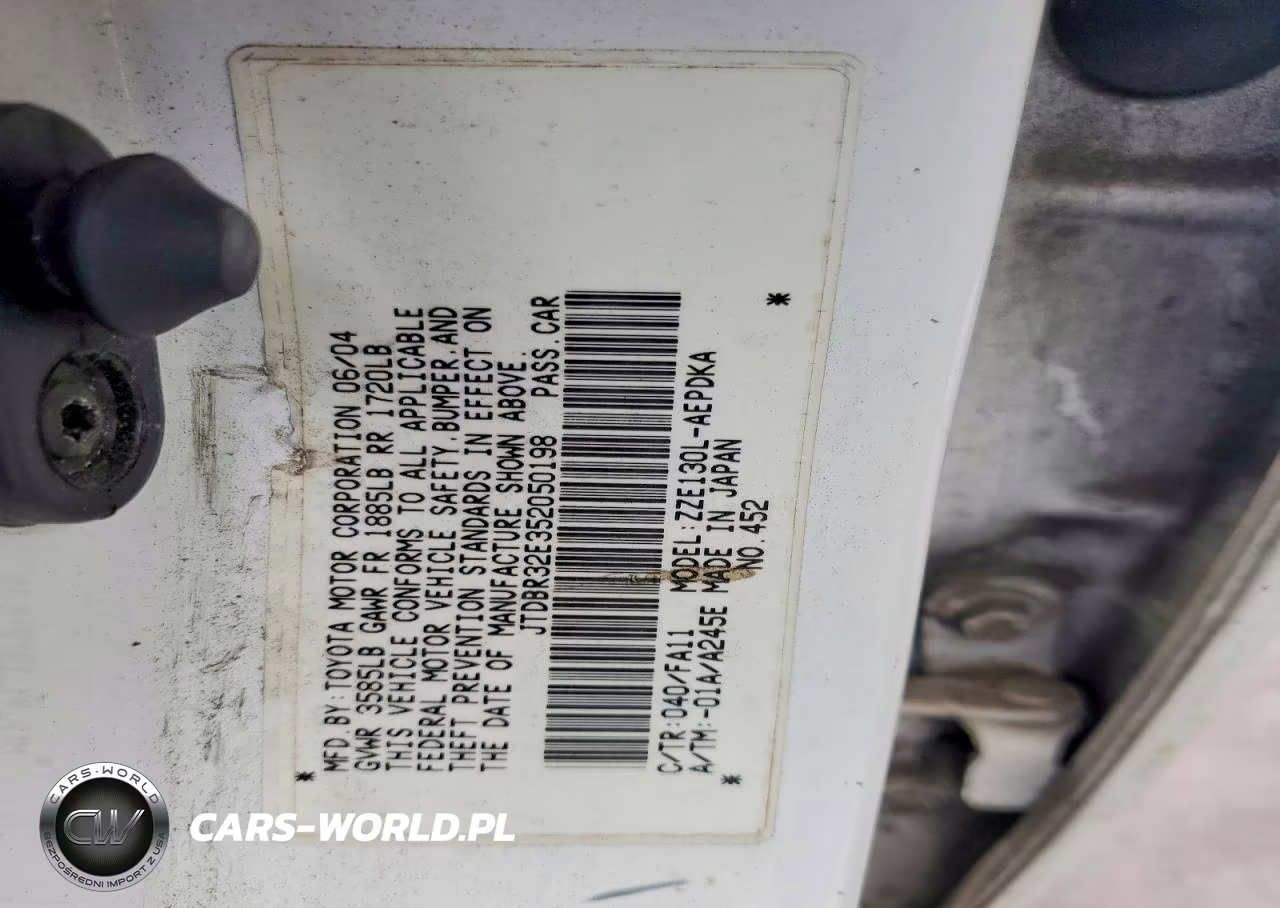 2005 Toyota Corolla Ce VIN:JTDBR32E352050198 - 12