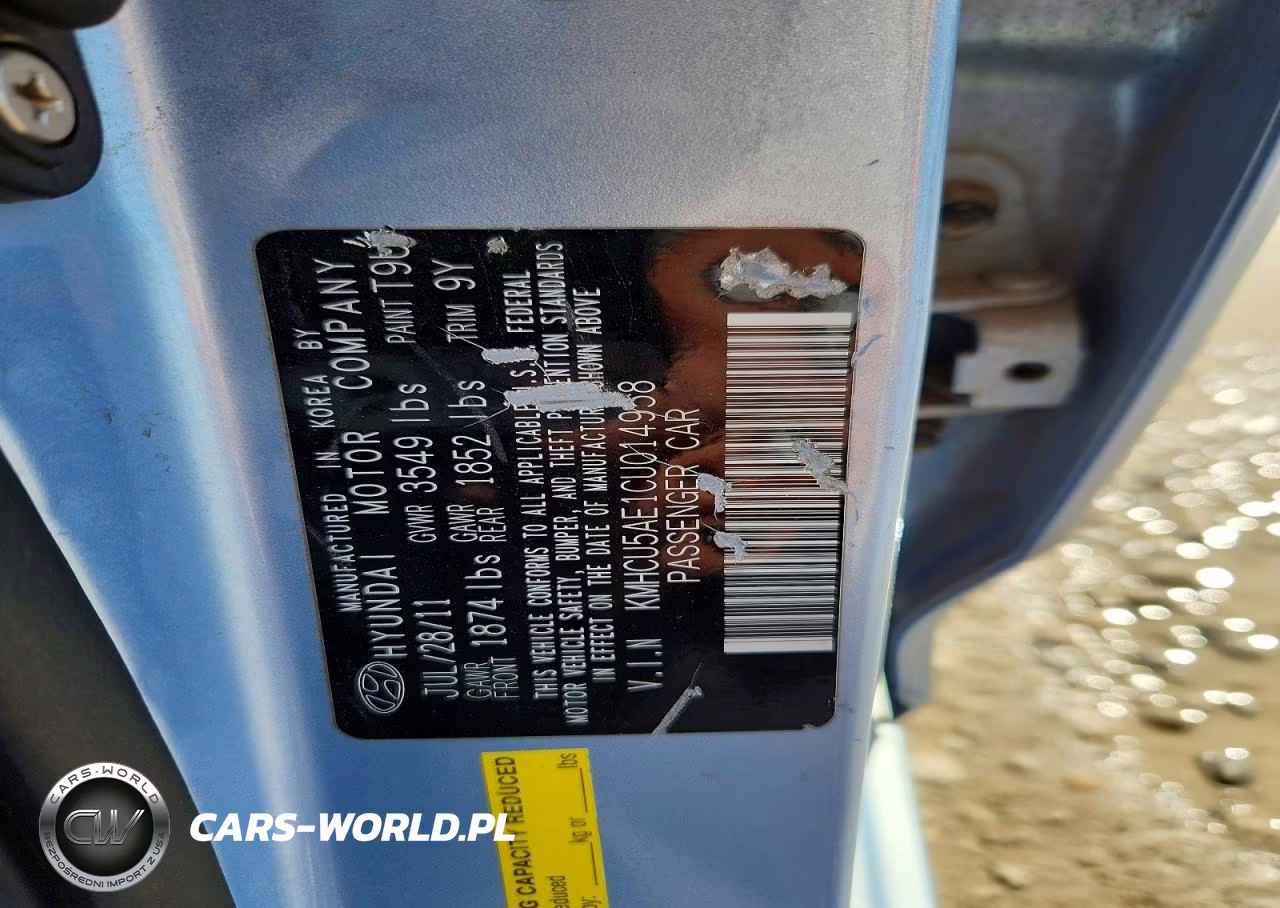 2012 Hyundai Accent Se VIN:KMHCU5AE1CU014958 - 12