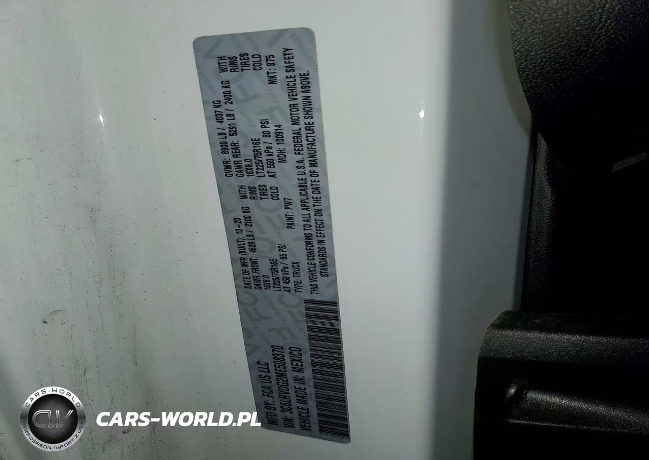 2021 Ram Promaster 2500 2500 High VIN:3C6LRVDG2ME508370 - 13
