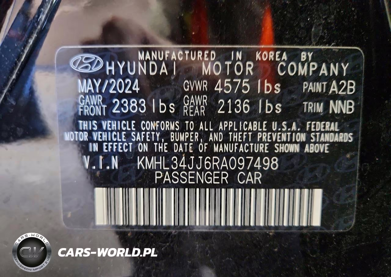 2024 Hyundai Sonata Hybrid Sel VIN:KMHL34JJ6RA097498 - 12