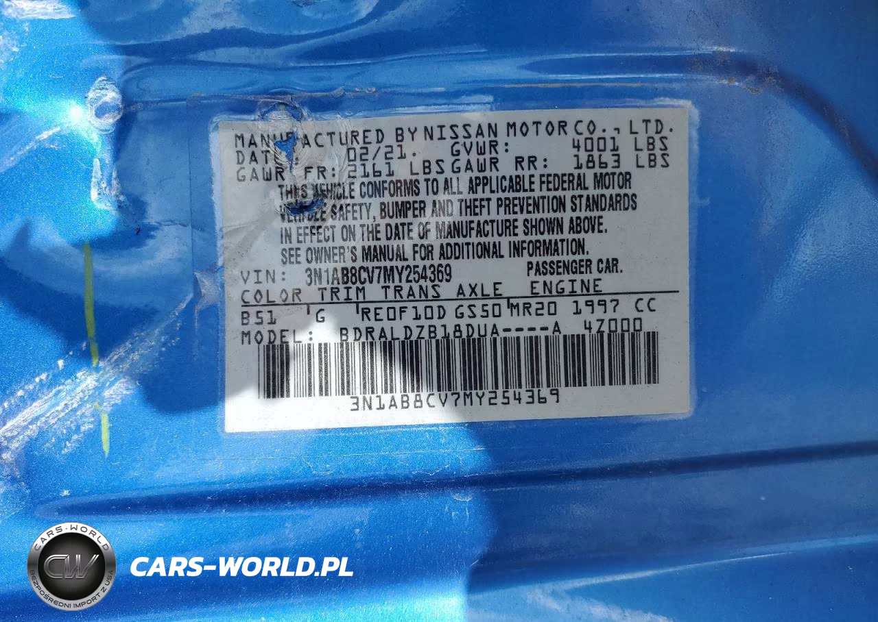 2021 Nissan Sentra Sv VIN:3N1AB8CV7MY254369 - 12