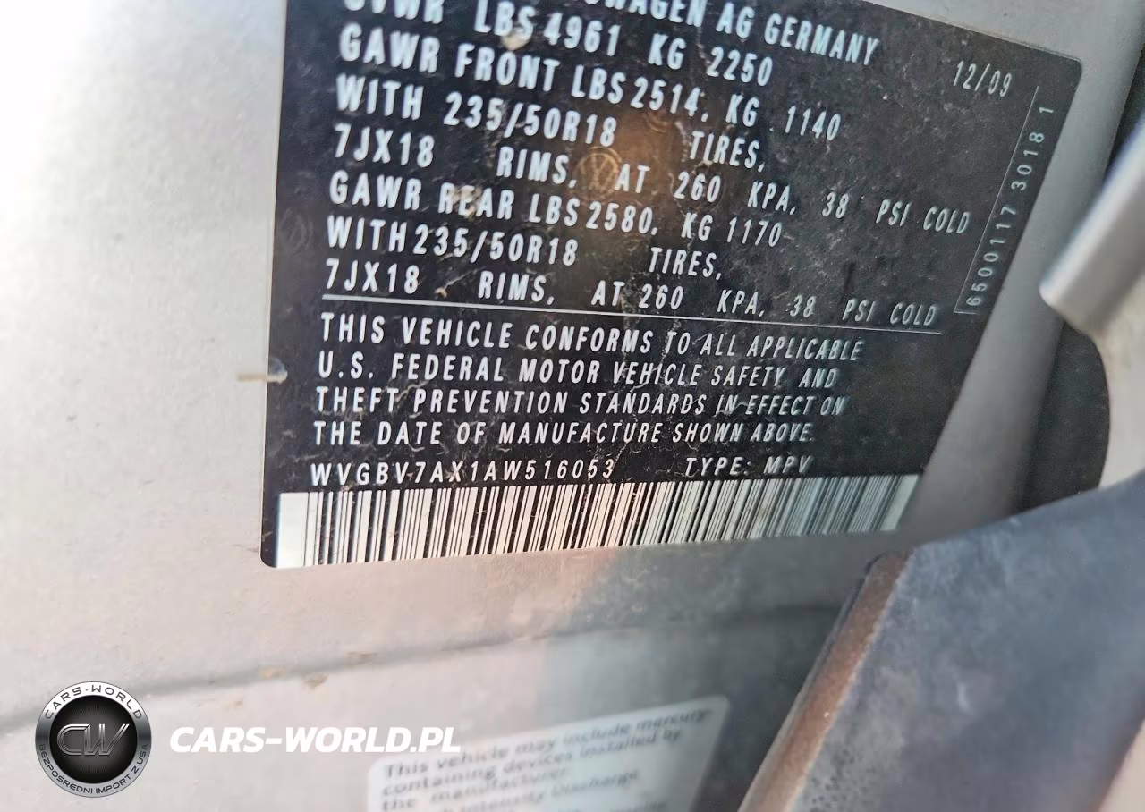 2010 Volkswagen Tiguan Se VIN:WVGBV7AX1AW516053 - 12