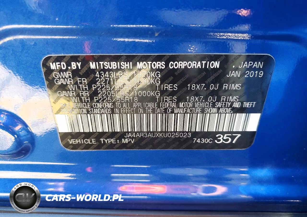 2019 Mitsubishi Outlander Sport Es VIN:JA4AR3AUXKU025023 - 13