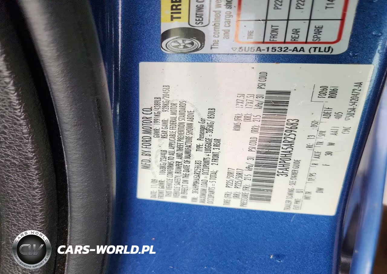 2010 Ford Fusion Se VIN:3FAHP0HA5AR259683 - 13