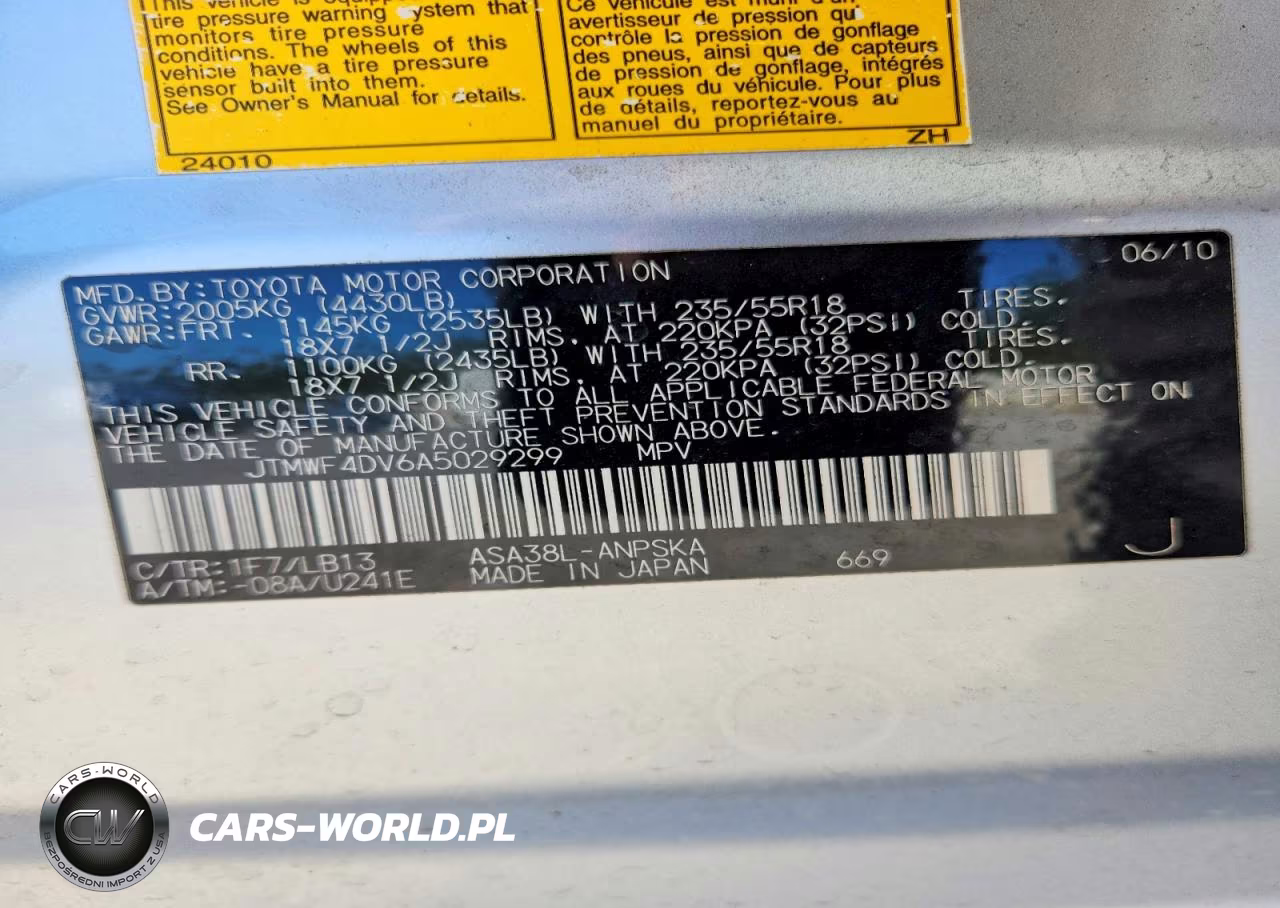 2010 Toyota Rav4 Sport VIN:JTMWF4DV6A5029299 - 13