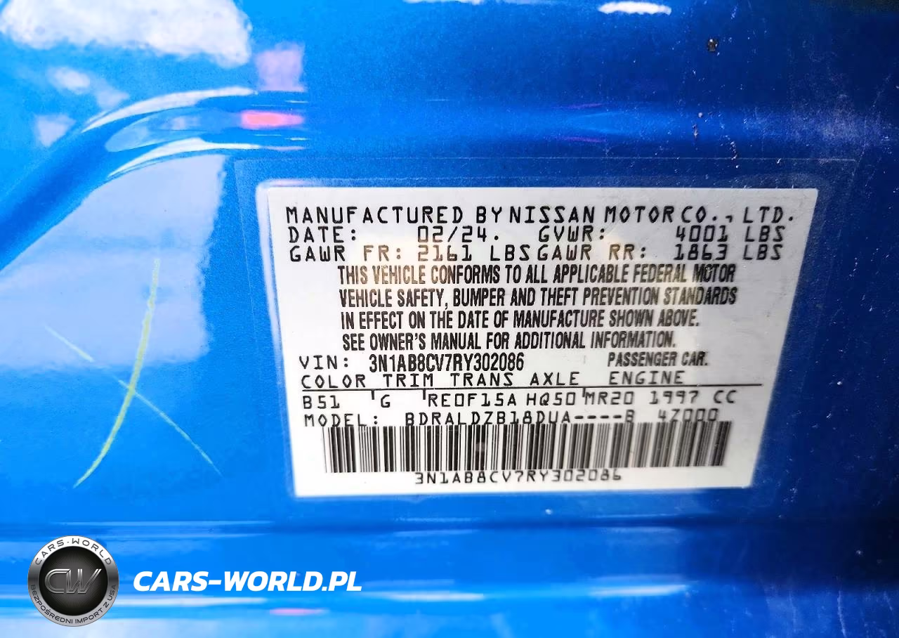 2024 Nissan Sentra Sv VIN:3N1AB8CV7RY302086 - 12