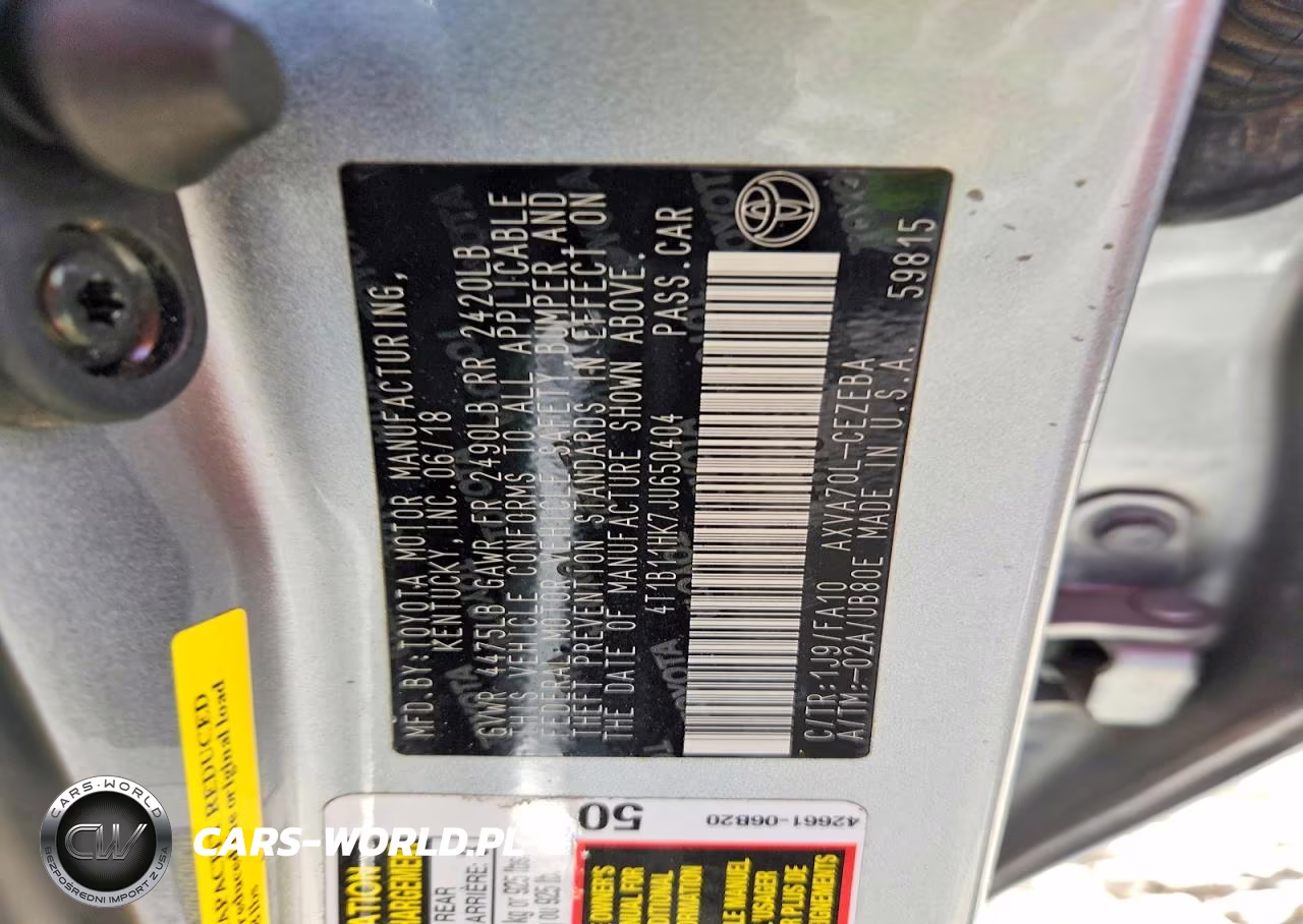 2018 Toyota Camry L VIN:4T1B11HK7JU650404 - 13