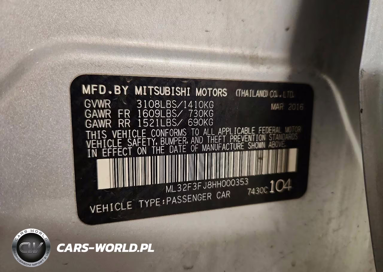 2017 Mitsubishi Mirage G4 Es VIN:ML32F3FJ8HH000353 - 12