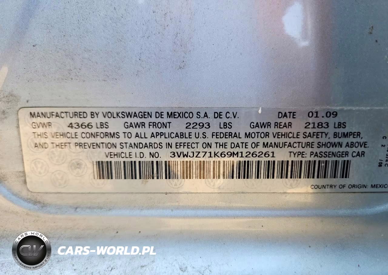 2009 Volkswagen Jetta S VIN:3VWJZ71K69M126261 - 12