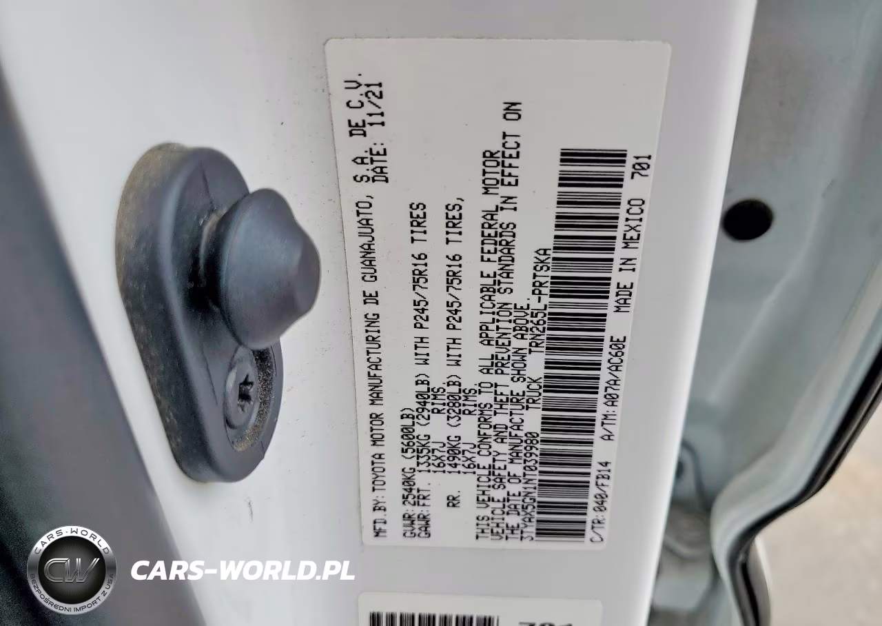 2022 Toyota Tacoma Sr VIN:3TYAX5GN1NT039980 - 12