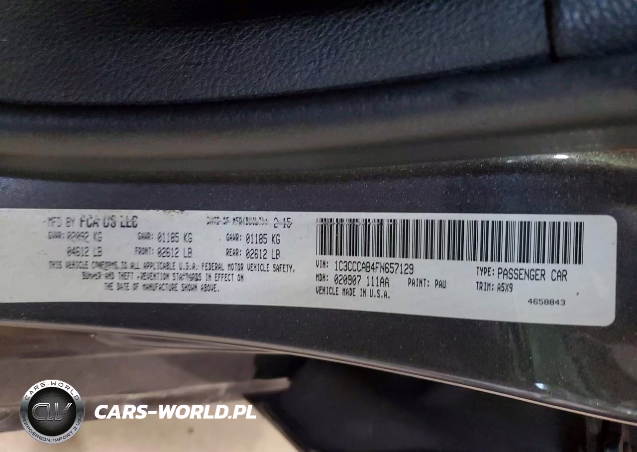2015 Chrysler 200 Limited VIN:1C3CCCAB4FN657129 - 12