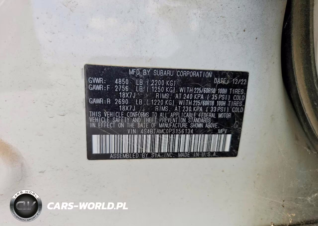 2023 Subaru Outback Limited VIN:4S4BTAMC0P3156134 - 12